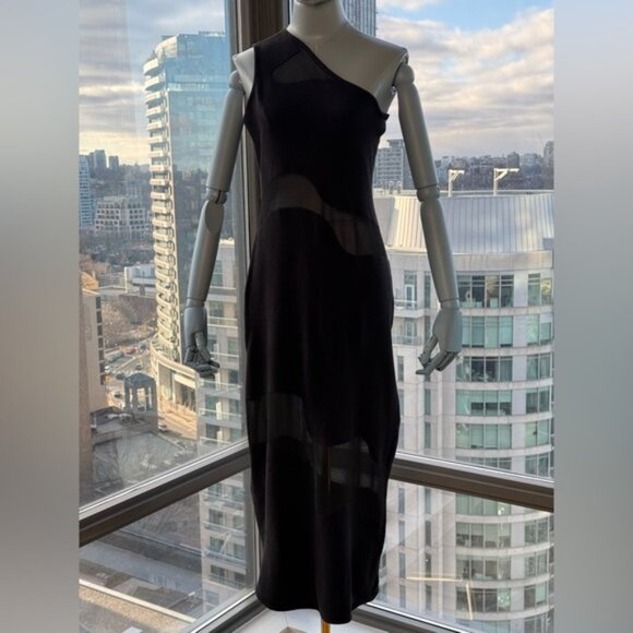 🆕 CULT GAIA 🧿 NWOT Kalila Black Knit Midi Dress, Sz M - Picture 3 of 16